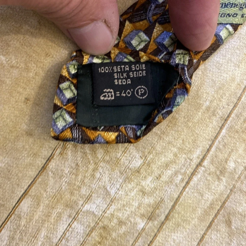 Vintage Ermenegildo Zegna Tie Multicolor Geometric